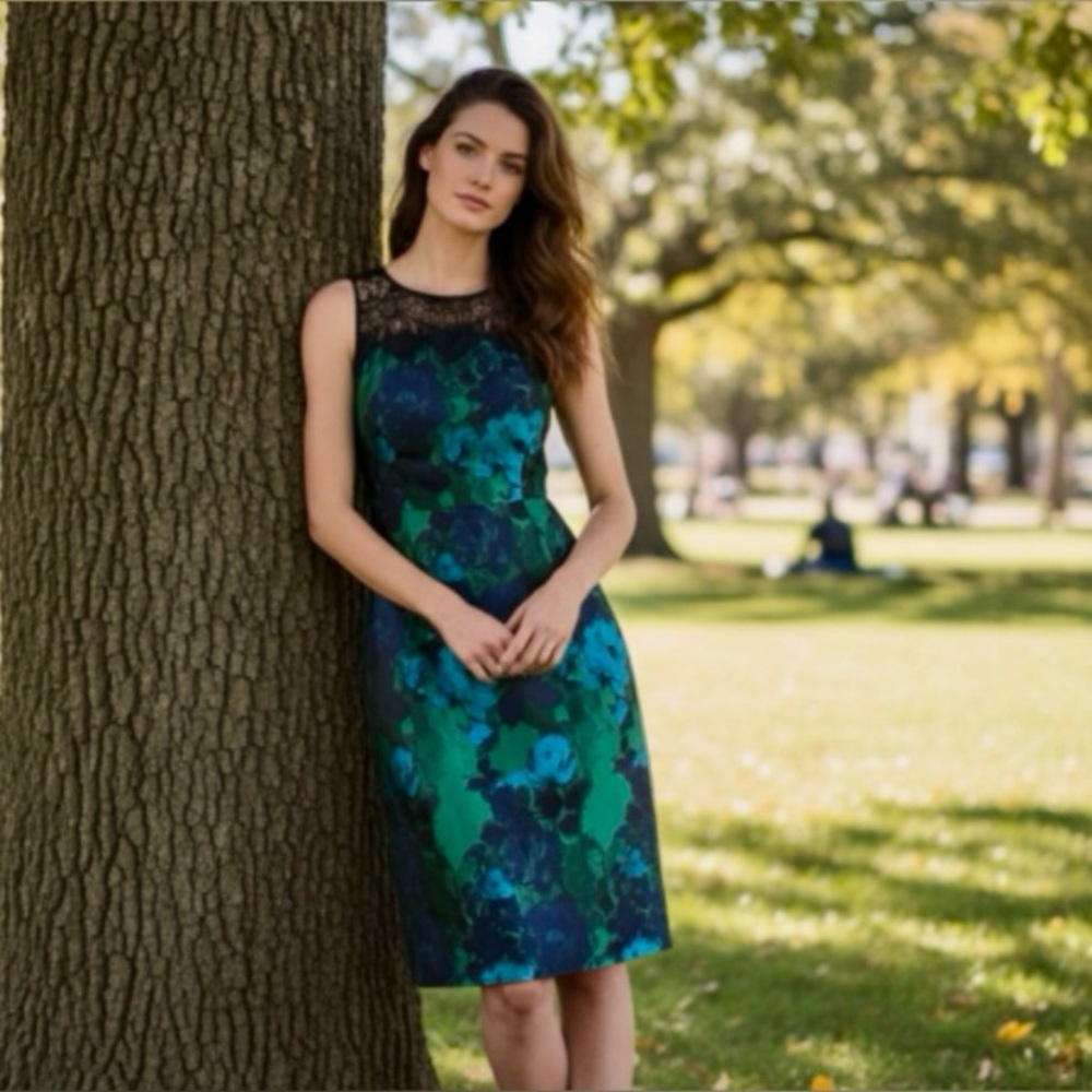 Anthropologie Leifsdottir Water Garden Lace Dress Size 10P